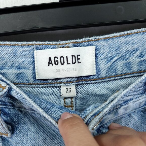 Agolde Straight-Leg Womens Jeans Size 26 Crop 26" Inseam Button Fly - Picture 7 of 13